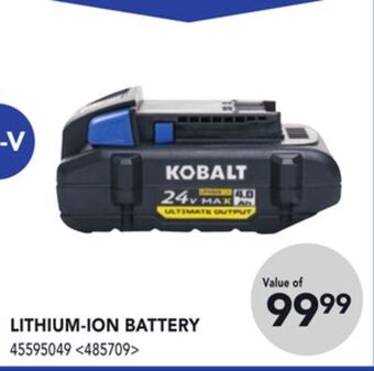 RONA Kobalt lithium-ion battery offer