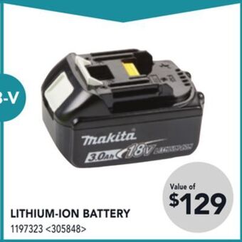 RONA Makita lithium-ion battery offer