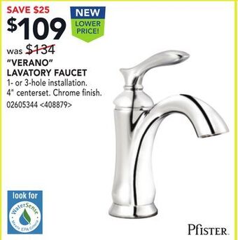 RONA Pfister " verano " lavatory faucet offer