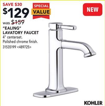 RONA Kohler "ealing" lavatory faucet offer