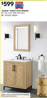 RONA Ove "auryn" vanity with mirror, 30" offer