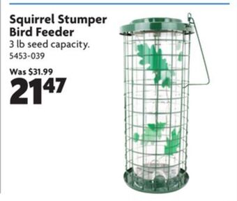 Home Hardware Squirrel stumper bird feeder offer
