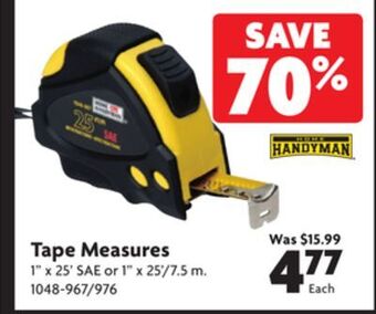 Home Hardware Tape measures offer