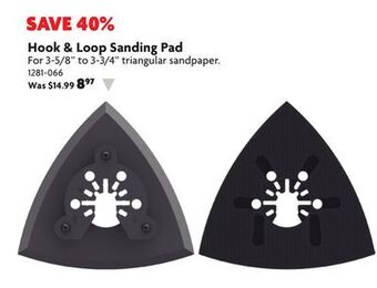 Home Hardware Hook & loop sanding pad offer