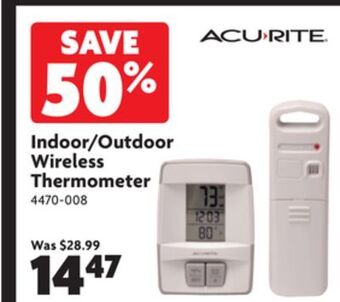 Home Hardware Indoor/outdoor wireless thermometer offer