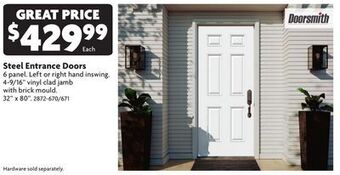 Home Hardware Steel entrance doors offer