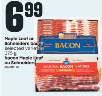 Valu-mart Bacon maple leaf ou schneiders, 375 g offer