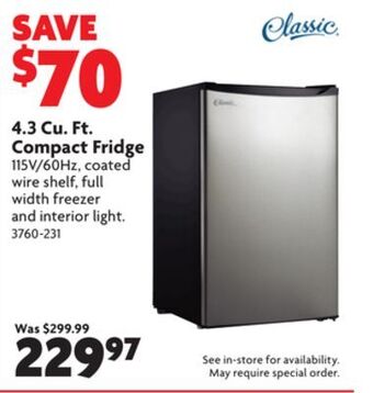 Home Hardware 4.3 cu. ft. compact fridge offer