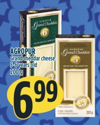 Marché Adonis Agropur grand cheddar cheese offer
