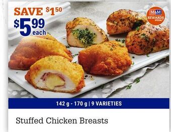 M & M Food Market Stuffed chicken breasts offer