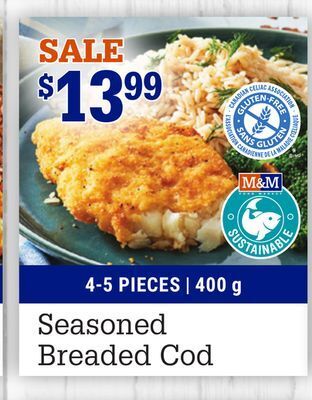 M & M Food Market Seasoned breaded cod offer