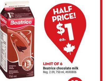 Giant Tiger Beatrice chocolate milk offer