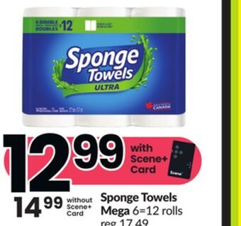 FreshCo Sponge towels mega 6=12 rolls offer