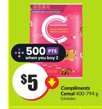FreshCo Compliments cereal 400-794 g offer