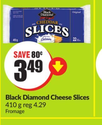 FreshCo Black diamond cheese slices 410 g offer