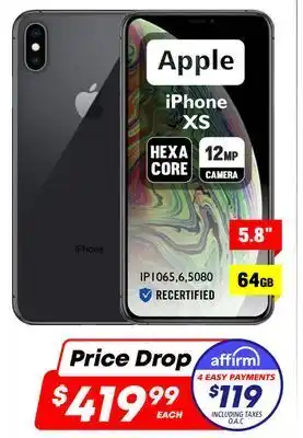Factory Direct Apple 5.8" iphone xs 64gb unlocked smartphone-space grey offer