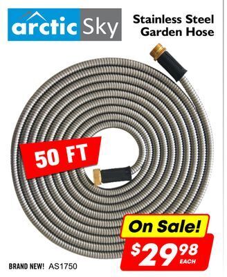 Factory Direct Arctic sky stainless steel garden hose offer