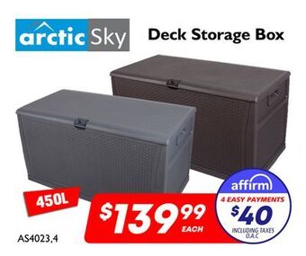 Factory Direct Arctic sky deck storage box offer