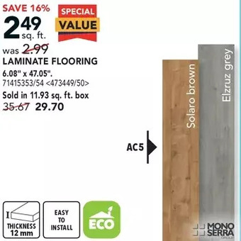 Lowe's Mono serra laminate flooring offer