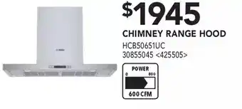 Lowe's Chimney range hood offer