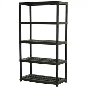 Home Depot Black 5-shelf storage unit offer