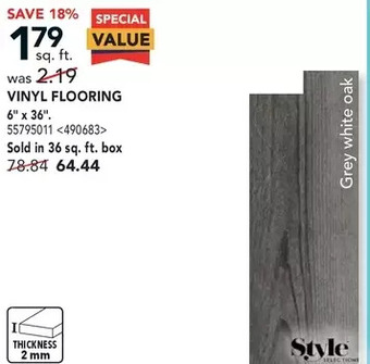 Lowe's Style vinyl flooring 6" x 36" offer