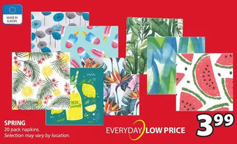 JYSK Paper napkins offer