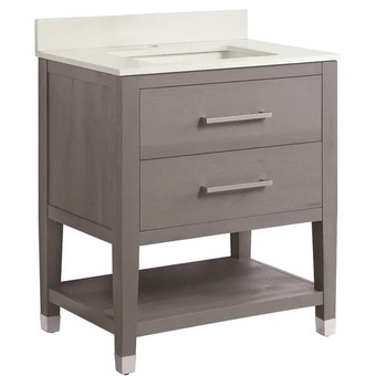 Home Depot Glacier bay 30" chesswood vanity set offer