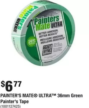 Home Depot 1.41-inch x 180 ft. painter's tape in green offer
