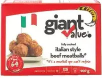 Giant Tiger Giant value meatballs offer