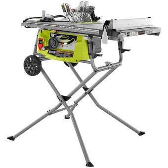 Home Depot Ryobi 10" 15amp table saw with rolling stand offer
