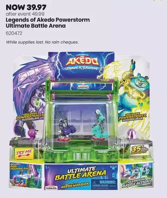 Toys R us Legends of akedo powerstorm ultimate battle arena offer