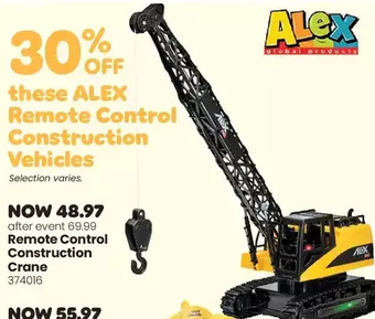 Toys R us Remote control construction crane offer