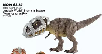 Toys R us Jurassic world stomp 'n escape tyrannosaurus rex offer