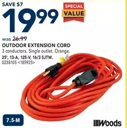 RONA Woods outdoor extension cord offer