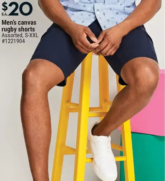Giant Tiger Men's canvas rugby shorts offer