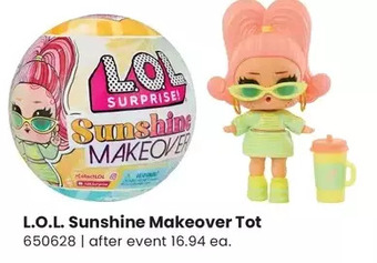 Toys R us Lol surprise sunshine makeover with 8 surprises, uv color change offer