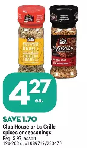 Giant Tiger Club house seasonings offer