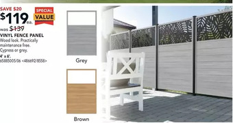RONA Vinyl fence panel offer