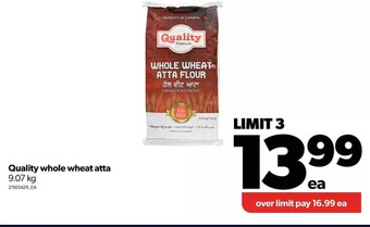 Real Canadian Superstore Quality whole wheat atta offer