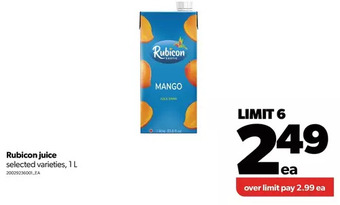 Real Canadian Superstore Rubicon juice offer