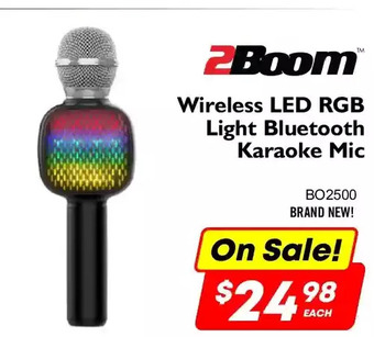 Factory Direct 2boom wireless led rgb light bluetooth karaoke mic offer