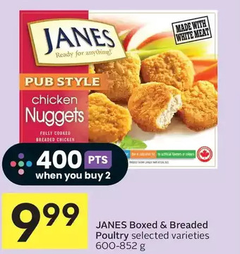 Foodland Janes boxed & breaded poultry offer