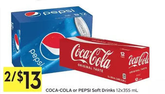 Foodland Coca-cola or pepsi soft drinks offer