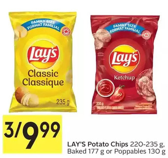 Foodland Lay's potato chips, baked or poppables offer