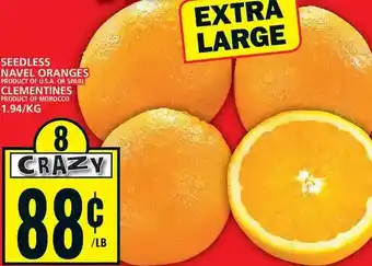 Food Basics Seedless navel oranges | clementines offer