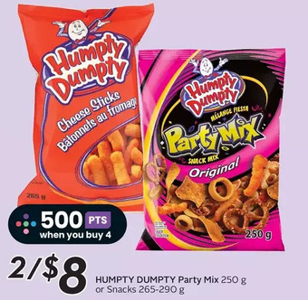 Sobeys Humpty dumpty party mix or snacks offer