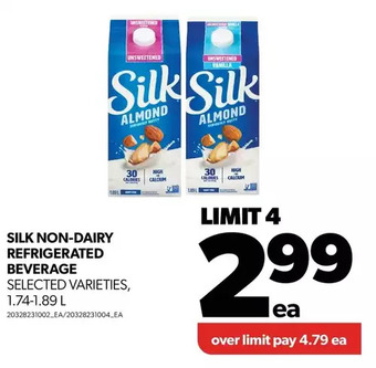 Real Canadian Superstore Silk non-dairy refrigerated beverage offer