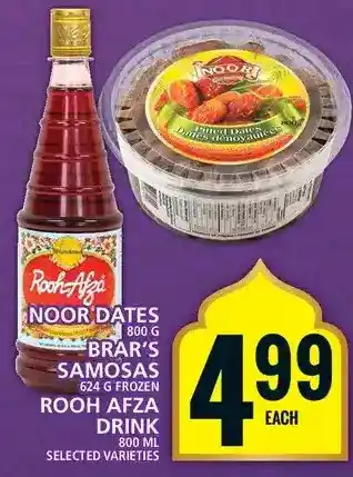 Food Basics Noor dates | brar's samosas | rooh afza drink offer