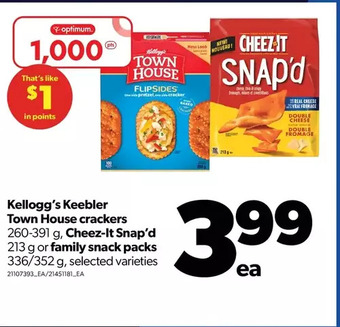 Real Canadian Superstore Kellogg's keebler town house crackers, cheez-it snap'd or family snack packs offer